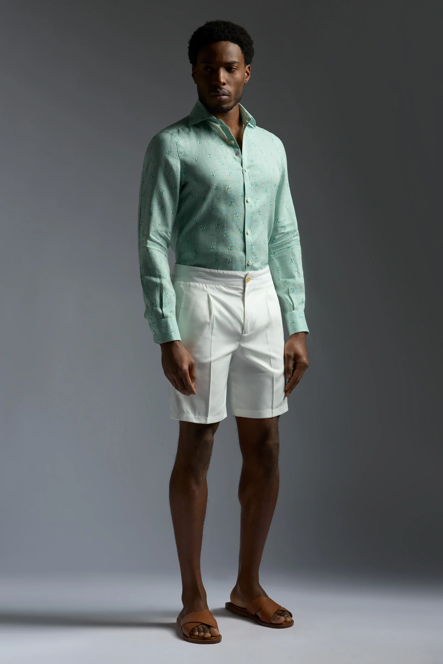 Coral Printed Superlinen Shirt - Image 2